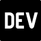 A logo of dev.to website